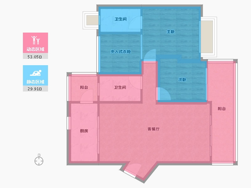 广东省-深圳市-华清园安业花园-74.29-户型库-动静分区