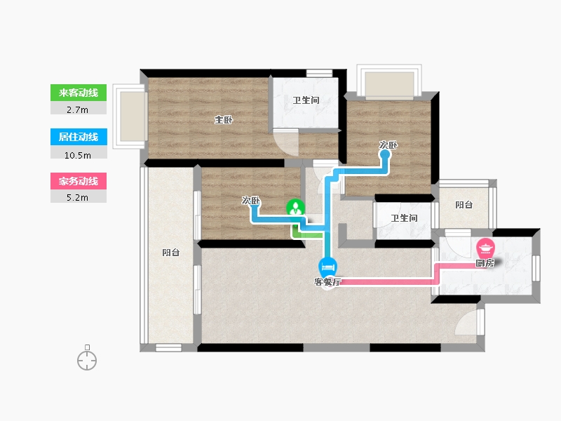 云南省-昆明市-万科城-73.41-户型库-动静线