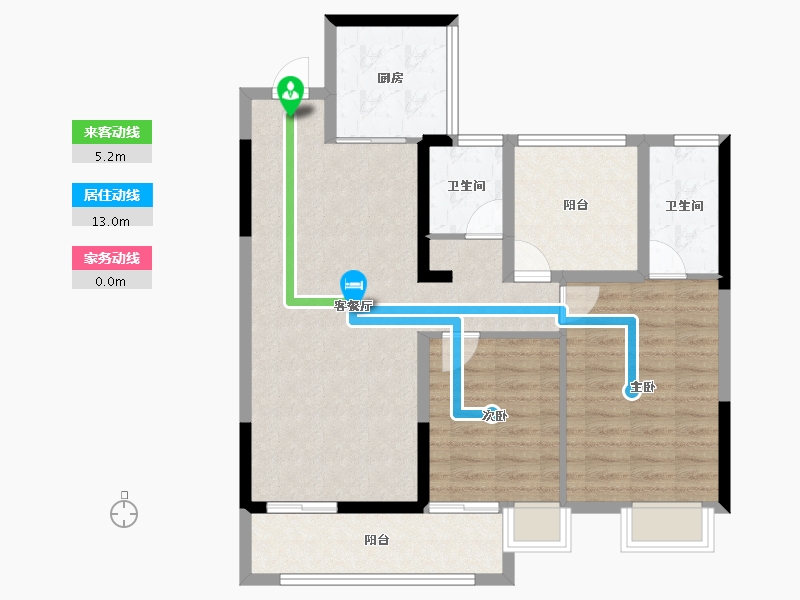 湖南省-长沙市-国宸府│旭辉·龙光·金地商置-87.92-户型库-动静线