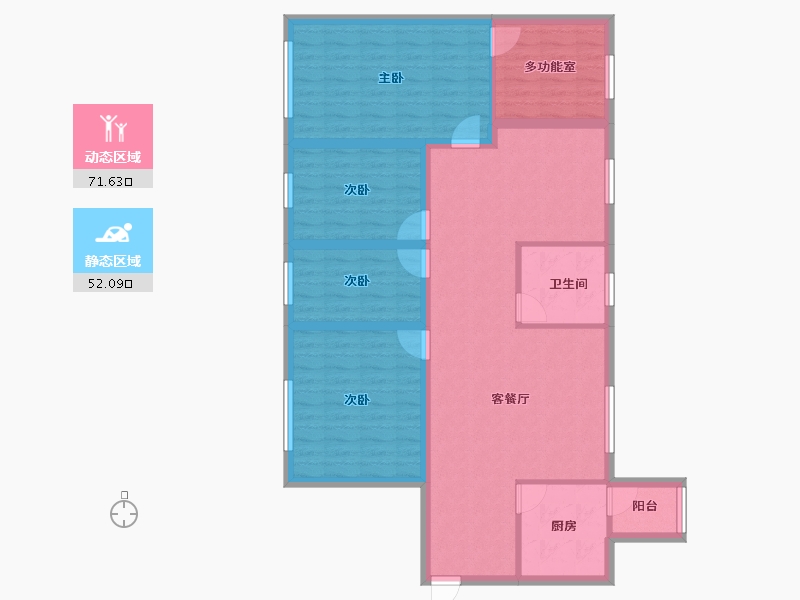 广东省-深圳市-东江豪苑-111.18-户型库-动静分区