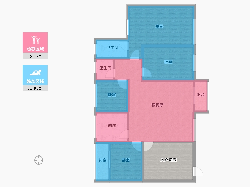 广东省-深圳市-锦绣江南一二三期-110.05-户型库-动静分区