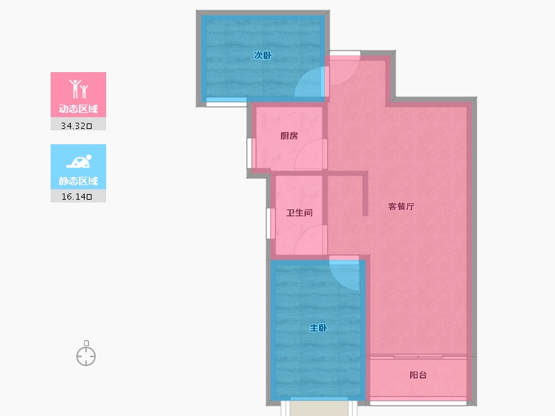 广东省-深圳市-长丰苑-44.27-户型库-动静分区