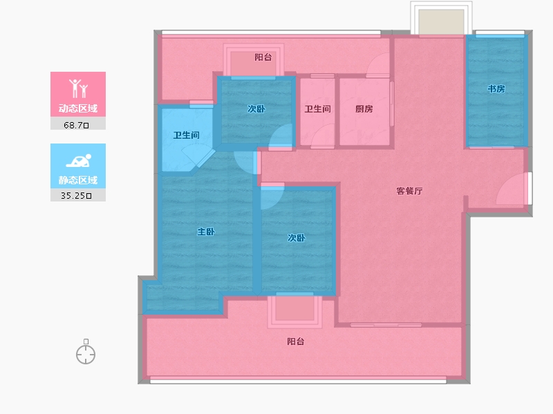 广东省-深圳市-聚龙苑-91.48-户型库-动静分区