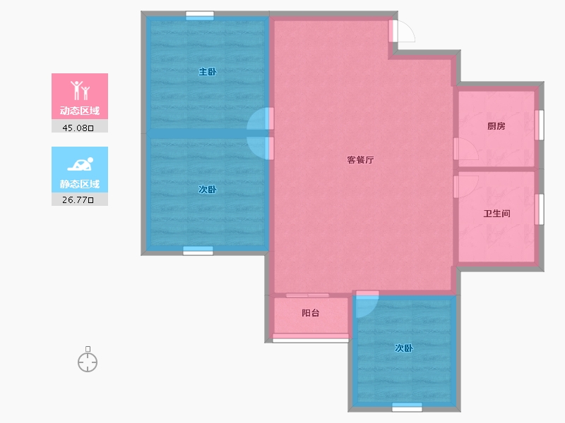 广东省-深圳市-新银座大厦-63.99-户型库-动静分区