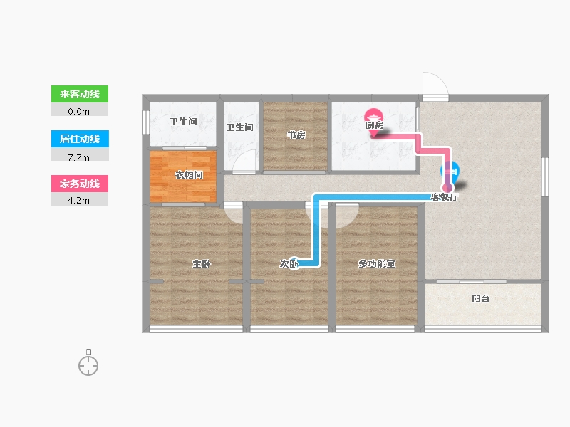 广东省-深圳市-凯德公园1号-94.27-户型库-动静线