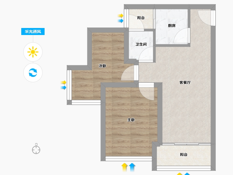 广东省-深圳市-菁英趣庭-43.00-户型库-采光通风