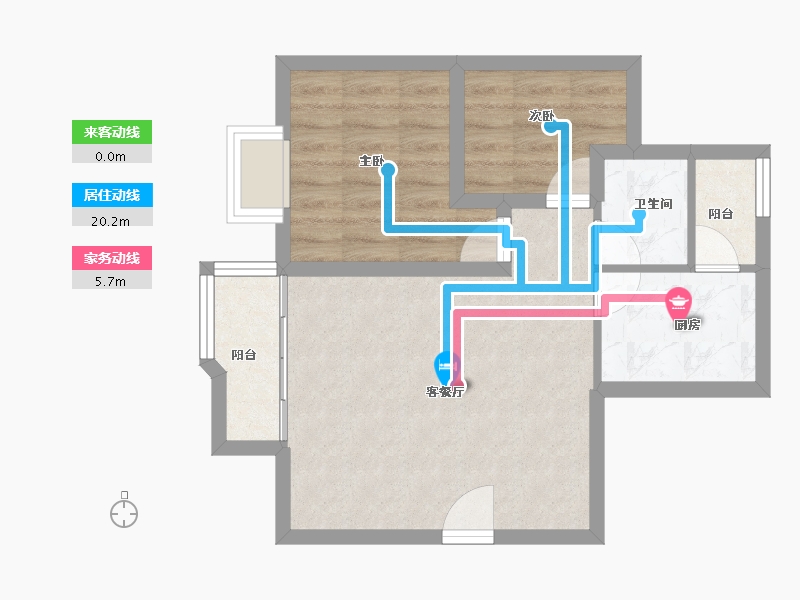 广东省-深圳市-创世纪滨海花园-52.00-户型库-动静线