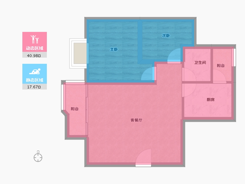 广东省-深圳市-创世纪滨海花园-52.00-户型库-动静分区