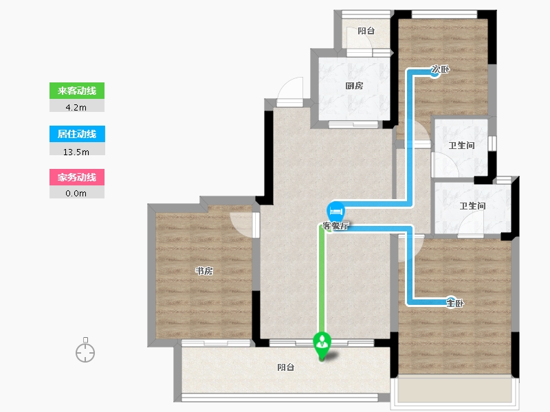 四川省-成都市-龙潭寺TOD龙潭九章-86.54-户型库-动静线