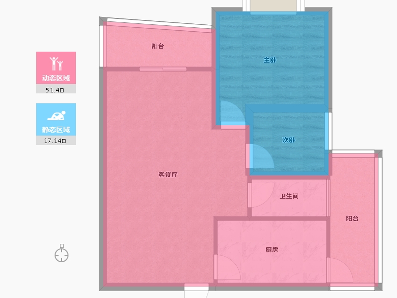 广东省-深圳市-翠拥华庭-61.02-户型库-动静分区