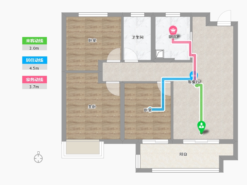 江苏省-南京市-华侨城翡翠天域-71.20-户型库-动静线