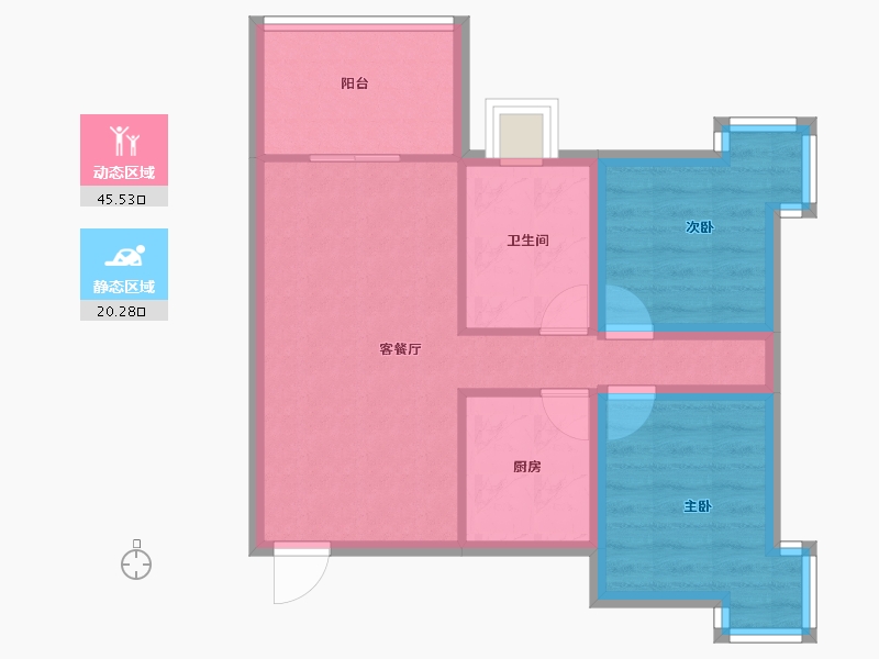 广东省-深圳市-鼎太风华(六期)-58.01-户型库-动静分区