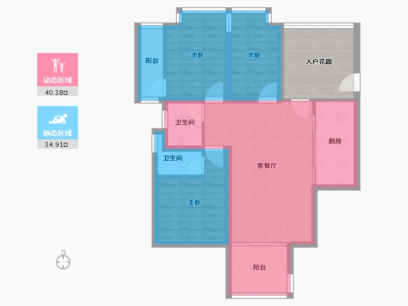 广东省-深圳市-君逸世家花园-75.72-户型库-动静分区