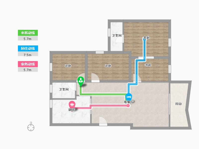 广东省-深圳市-雅仕阁-90.21-户型库-动静线