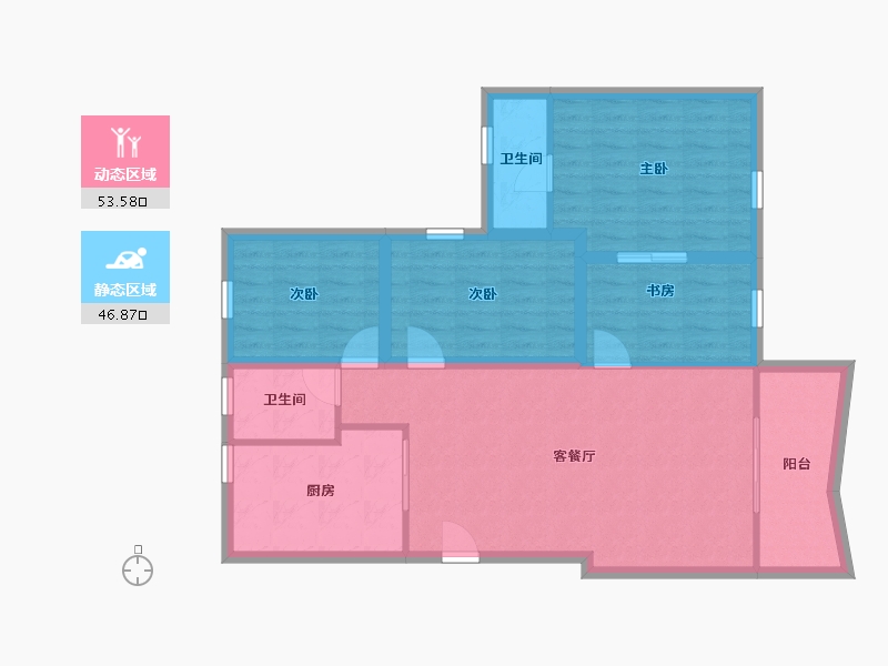 广东省-深圳市-雅仕阁-90.21-户型库-动静分区