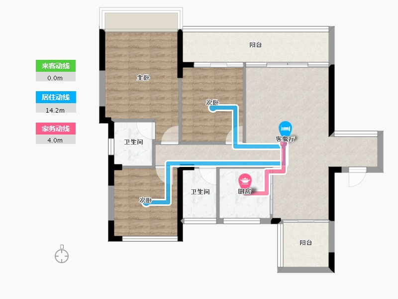 四川省-绵阳市-文泉锦樾-88.67-户型库-动静线