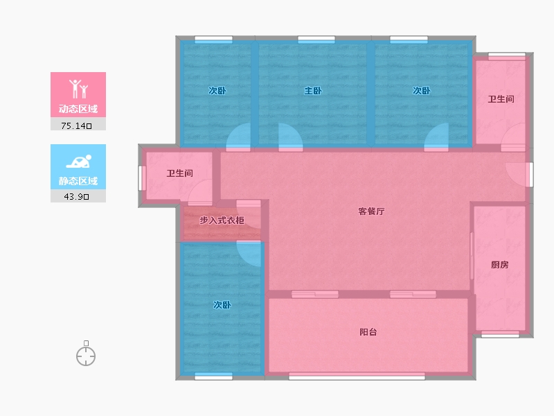 广东省-深圳市-万科红(四期)-106.15-户型库-动静分区