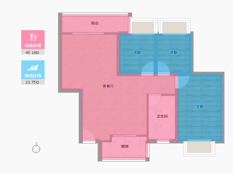 广东省-深圳市-新时速嘉园-61.00-户型库-动静分区