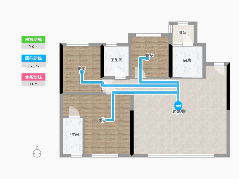 四川省-成都市-邦泰熙华天骄-91.47-户型库-动静线