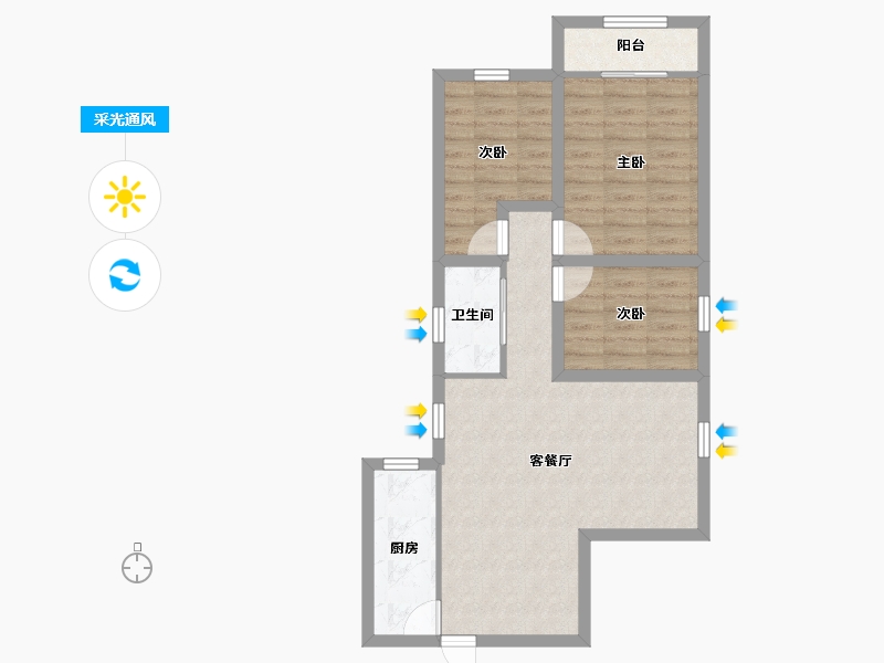 广东省-深圳市-和平大院-71.53-户型库-采光通风