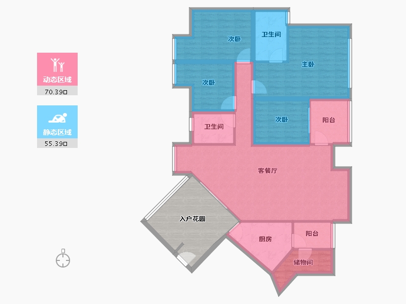 广东省-深圳市-阳光带海滨城(一期)-126.82-户型库-动静分区