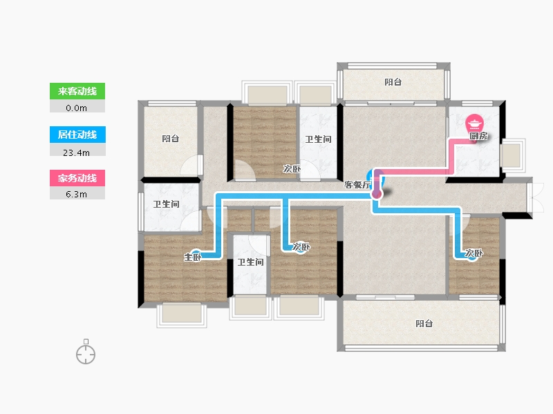 广东省-惠州市-鑫洲湖心岛1号-136.31-户型库-动静线