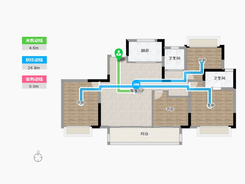 贵州省-遵义市-万达生态城-117.16-户型库-动静线