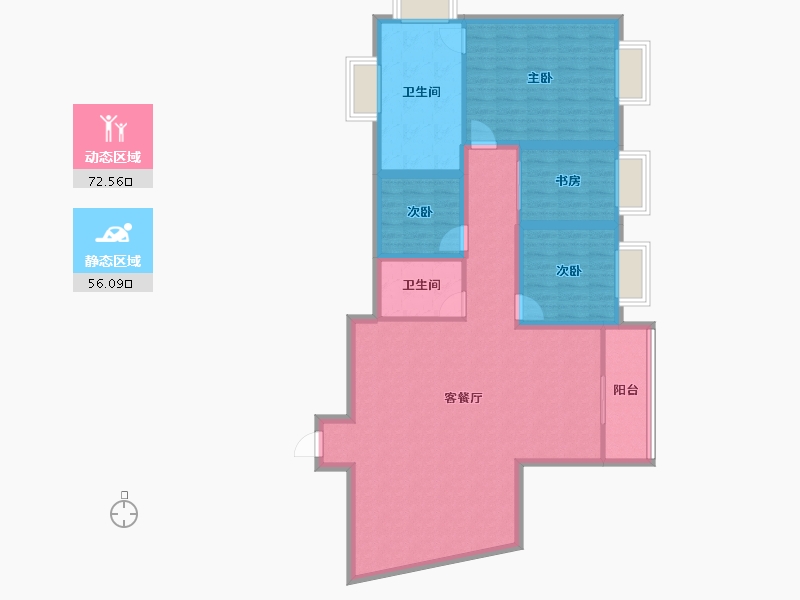 广东省-深圳市-金泓凯旋城-116.47-户型库-动静分区