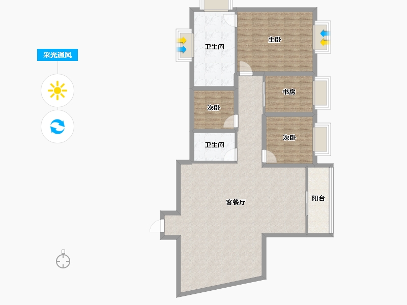 广东省-深圳市-金泓凯旋城-116.47-户型库-采光通风