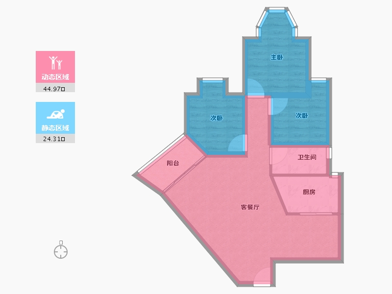 广东省-深圳市-前海花园-61.18-户型库-动静分区