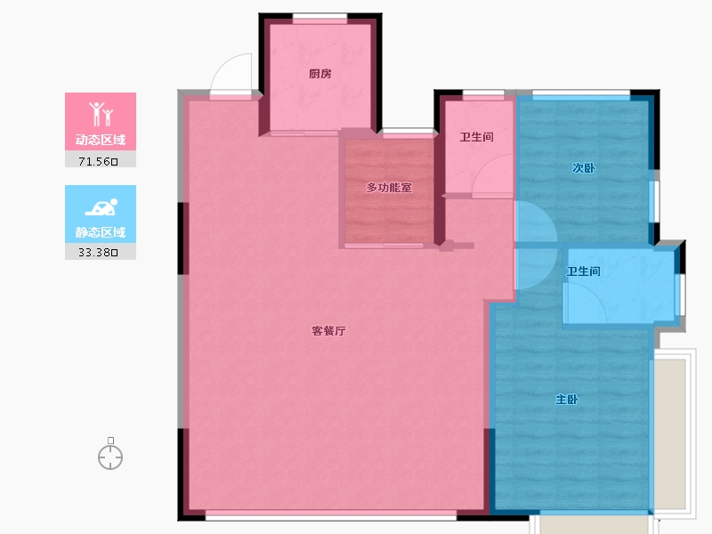 浙江省-丽水市-丽水建发·养云-96.00-户型库-动静分区