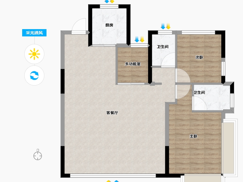 浙江省-丽水市-丽水建发·养云-96.00-户型库-采光通风