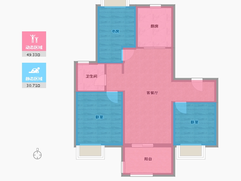 上海-上海市-招商南昌市政·公园1872-71.21-户型库-动静分区