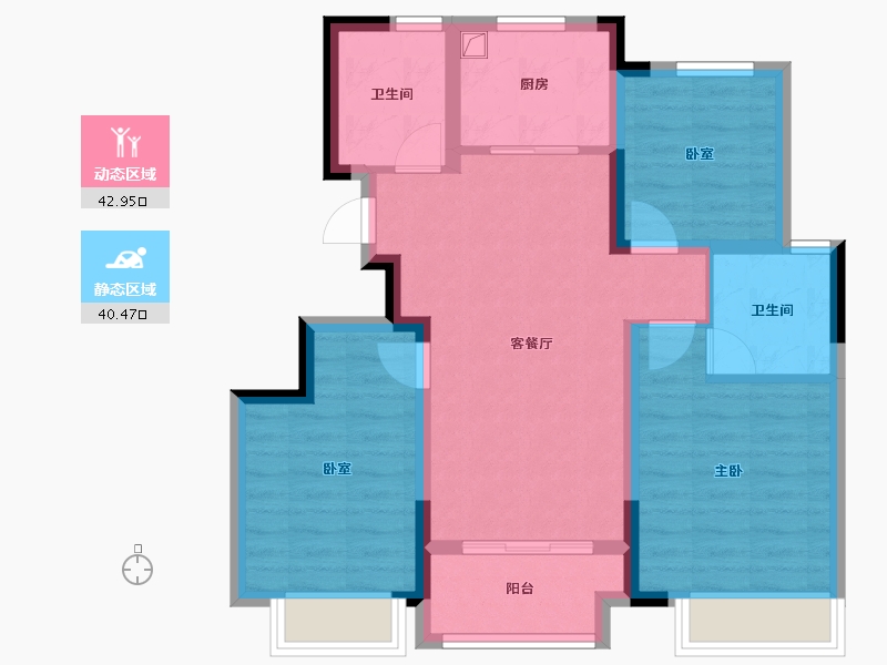 浙江省-绍兴市-溪上云庐-73.61-户型库-动静分区