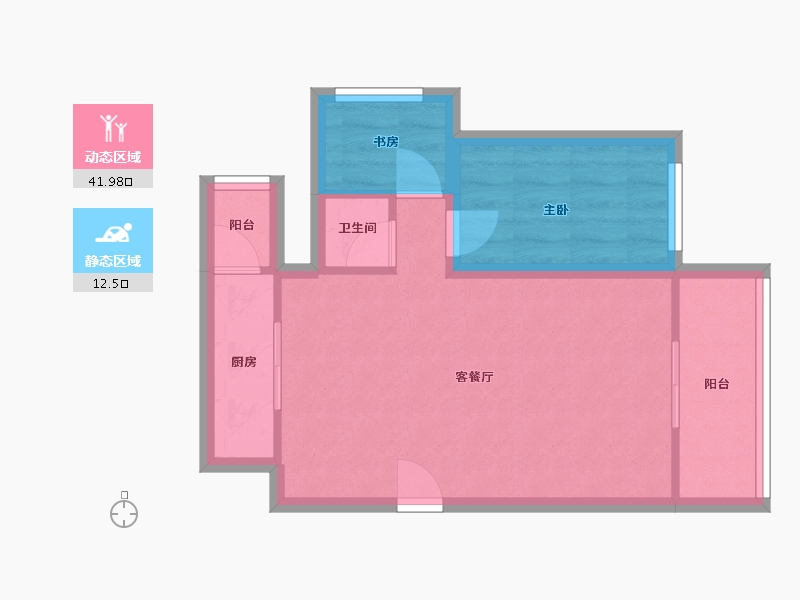 广东省-深圳市-雅涛花园-48.41-户型库-动静分区