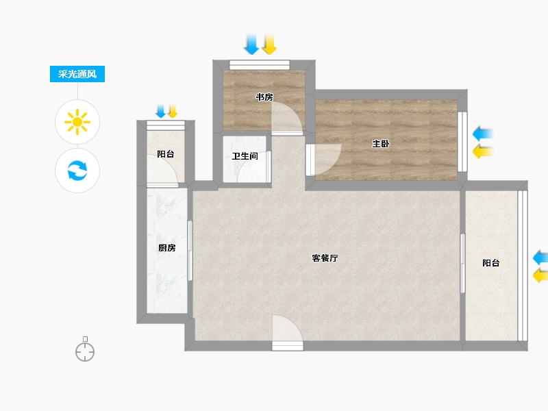 广东省-深圳市-雅涛花园-48.41-户型库-采光通风