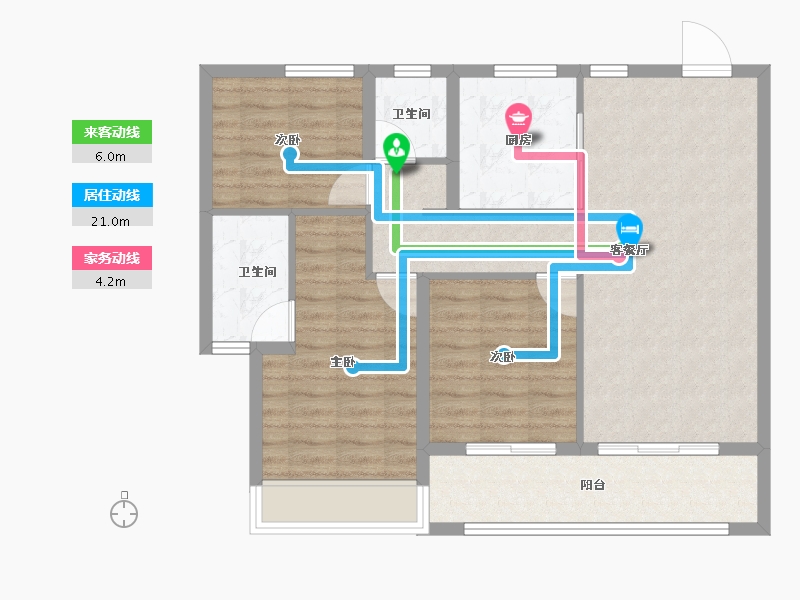 江苏省-扬州市-中海翠语江南-85.60-户型库-动静线