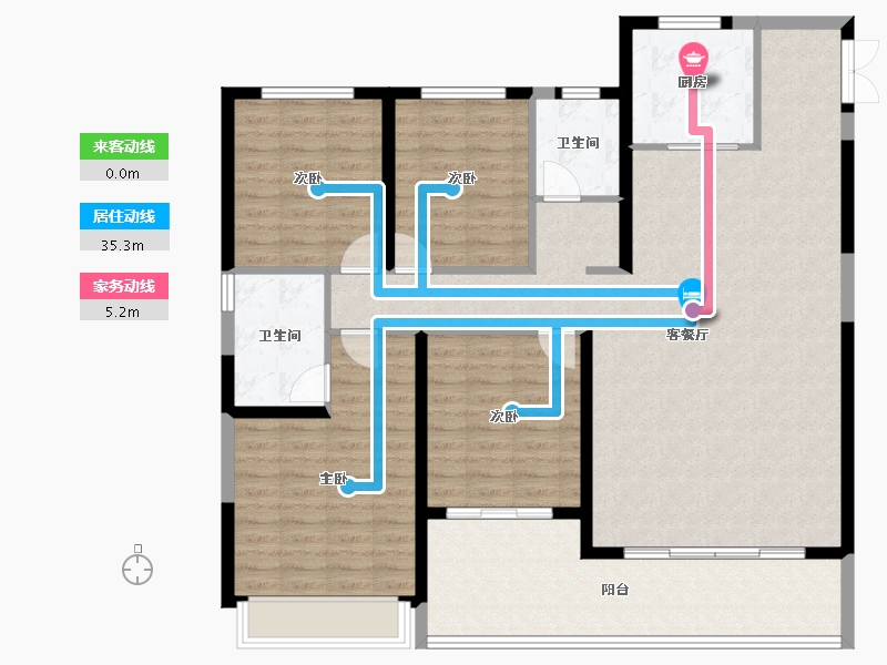 河南省-郑州市-信达天樾九章-134.40-户型库-动静线