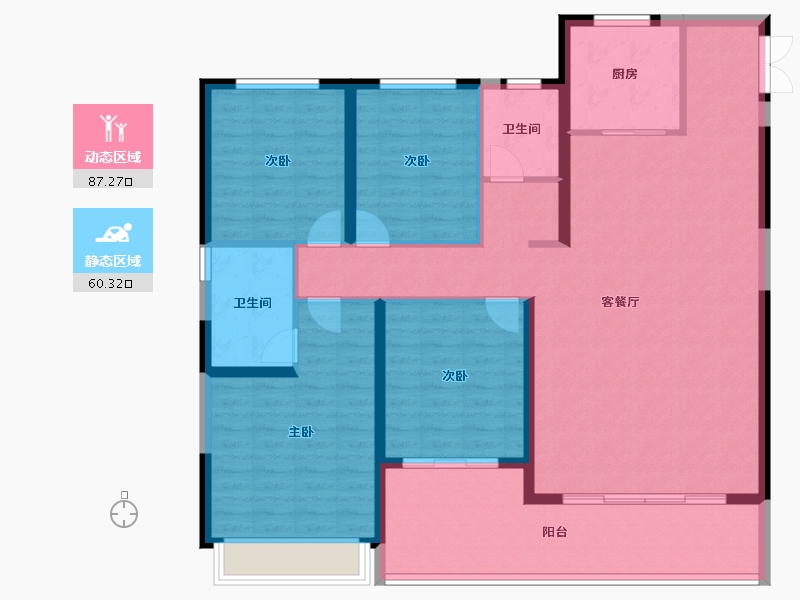 河南省-郑州市-信达天樾九章-134.40-户型库-动静分区