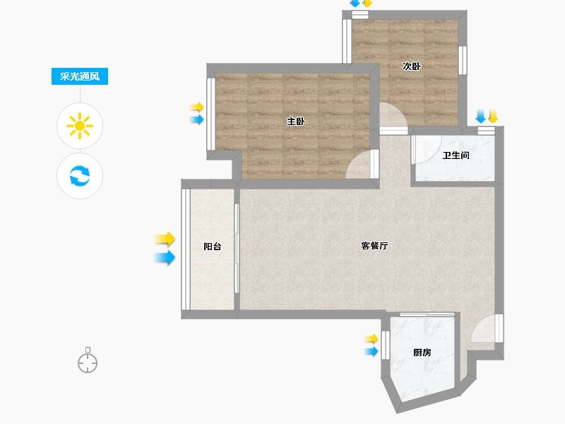 广东省-深圳市-星海名城(三期)-56.40-户型库-采光通风