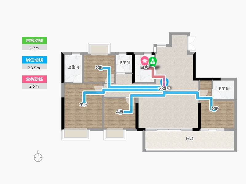 福建省-福州市-榕发栖湖郡-108.00-户型库-动静线