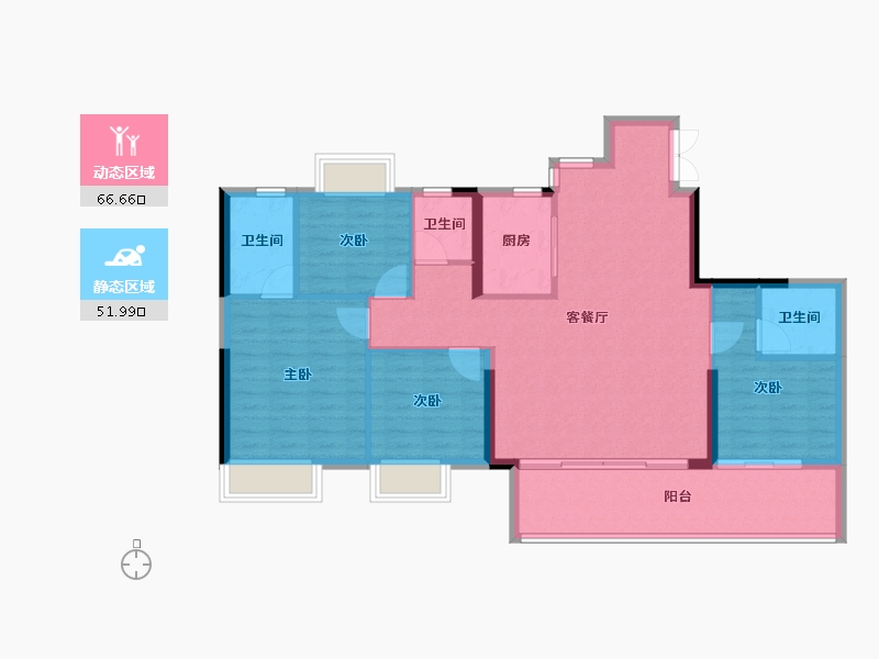 福建省-福州市-榕发栖湖郡-108.00-户型库-动静分区