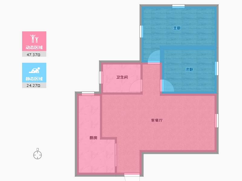 广东省-深圳市-海岸明珠-64.06-户型库-动静分区