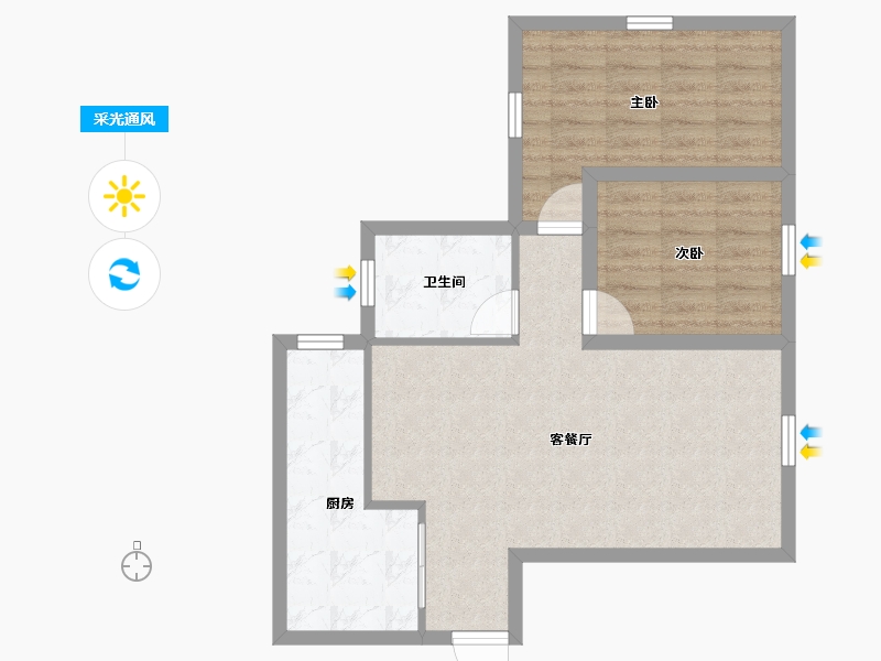 广东省-深圳市-海岸明珠-64.06-户型库-采光通风