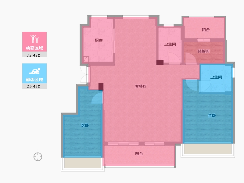 浙江省-丽水市-南宸府-92.00-户型库-动静分区