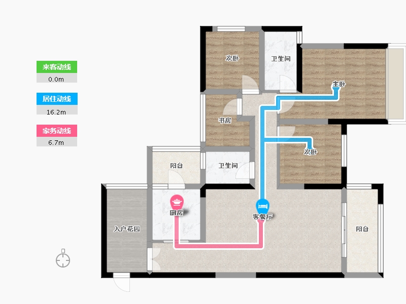 贵州省-黔南布依族苗族自治州-北部新城-100.50-户型库-动静线