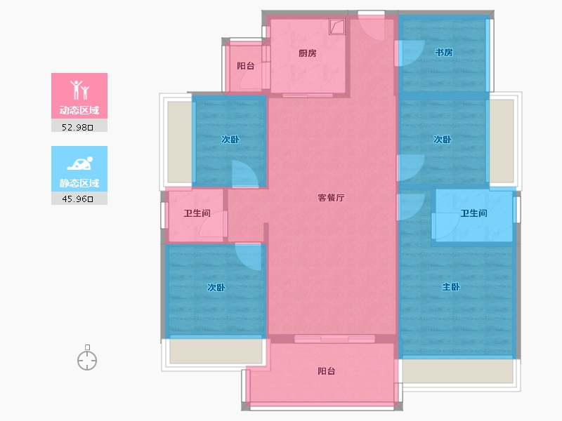 广西壮族自治区-玉林市-盛意丽城-92.32-户型库-动静分区