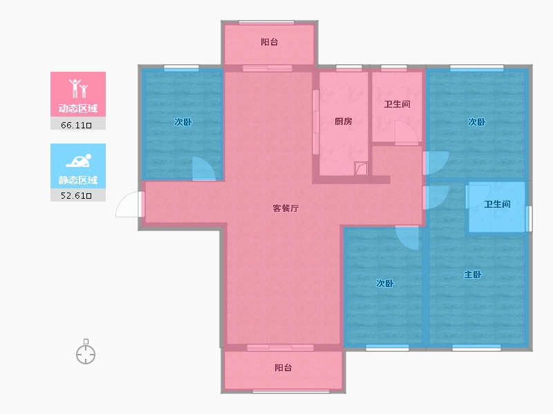 安徽省-合肥市-红卫南苑-107.00-户型库-动静分区