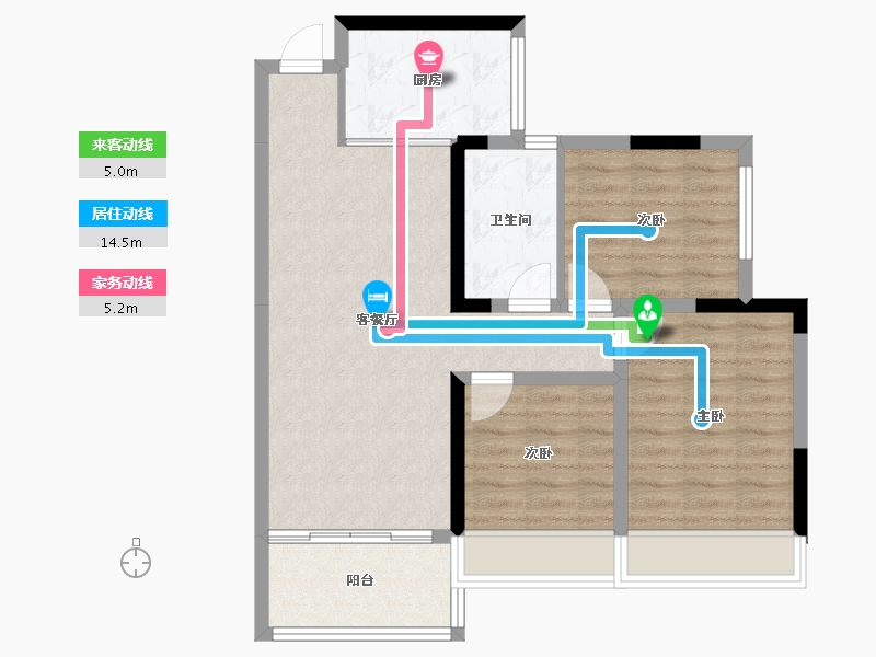 四川省-成都市-泰康誉景-75.28-户型库-动静线