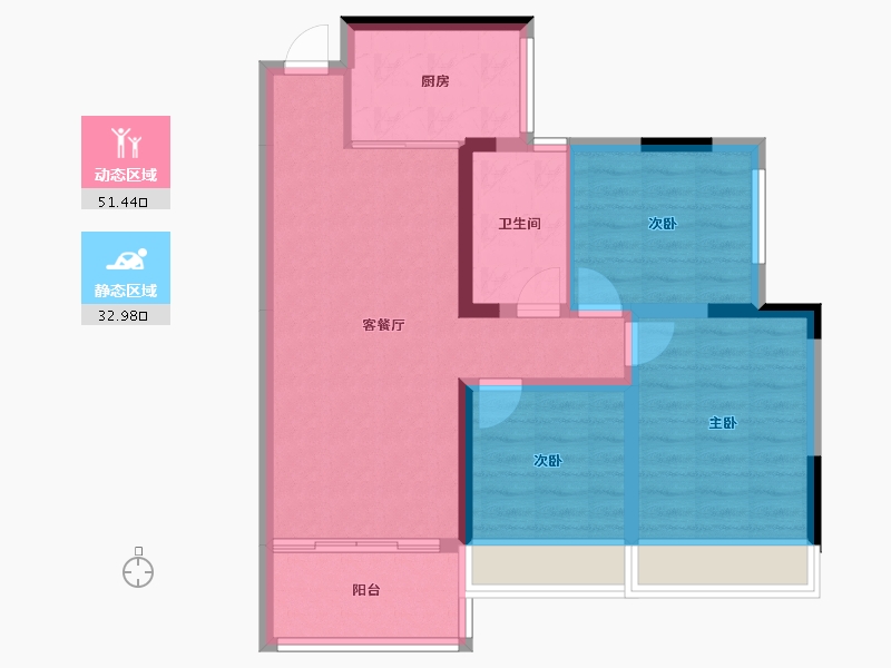 四川省-成都市-泰康誉景-75.28-户型库-动静分区